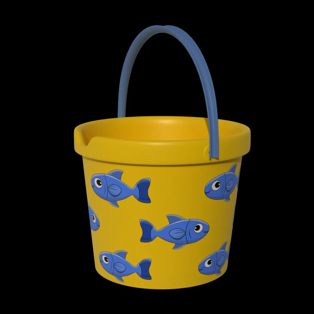 Kids Bucket 3D Model .c4d .max .obj .3ds .fbx .stl .blend
