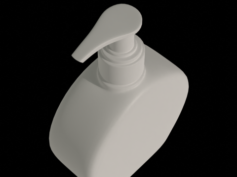 Lotion Bottle Mockup 3D Model