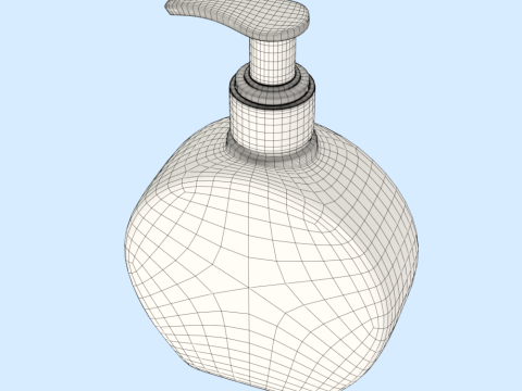 Lotion Bottle Mockup 3D Model