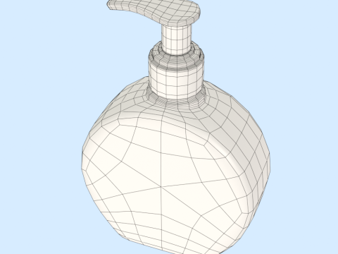Lotion Bottle Mockup 3D Model