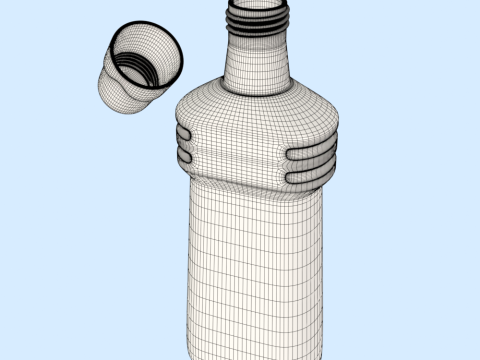 Cleaning Liquid Bottle Mockup Modelo 3D