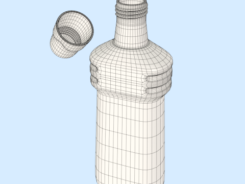 Cleaning Liquid Bottle Mockup Modelo 3D