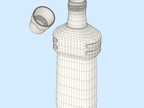 Cleaning Liquid Bottle Mockup 3D Model