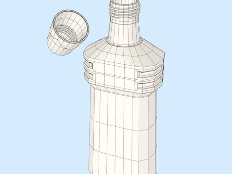 Cleaning Liquid Bottle Mockup 3D Model