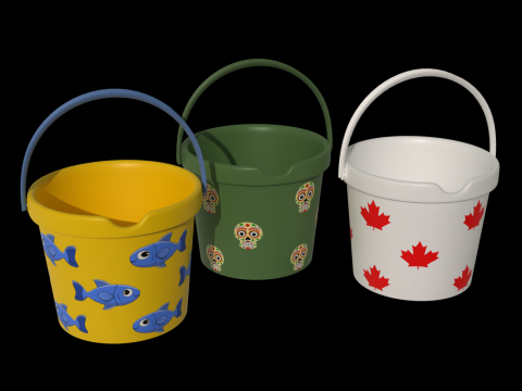 Kids Bucket Collection 3D Model
