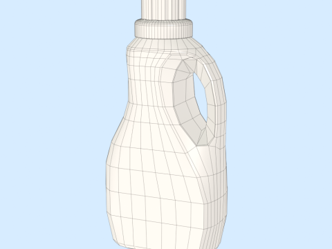 Detergent Bottle Mockup 3D Model