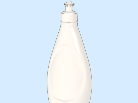 Detergent Bottle Mockup 3D Model