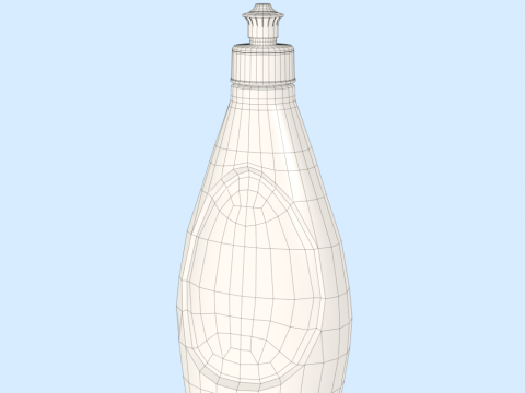 Detergent Bottle Mockup 3D Model