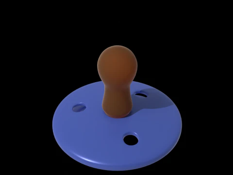 Chupete de beb&eacute; Modelo 3D