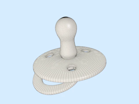 Chupete de beb&eacute; Modelo 3D