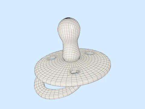Chupete de beb&eacute; Modelo 3D