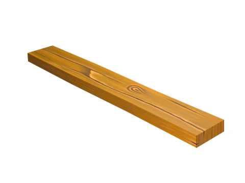 Hand Painted Wooden Plank 3D Model