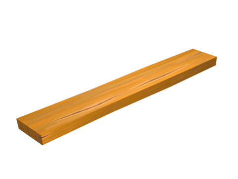 Hand Painted Wooden Plank 3D Модель