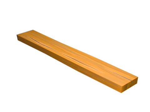 Hand Painted Wooden Plank 3D Model