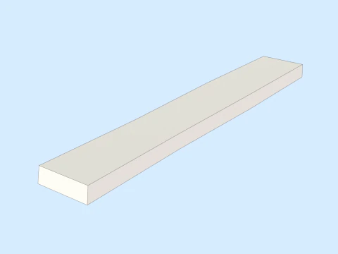 Hand Painted Wooden Plank 3D Model