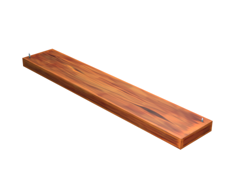 Hand Painted Wooden Plank With Nails 3Dモデル