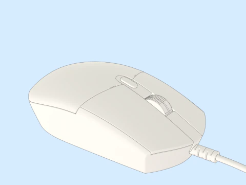 rat&oacute;n de la computadora Modelo 3D