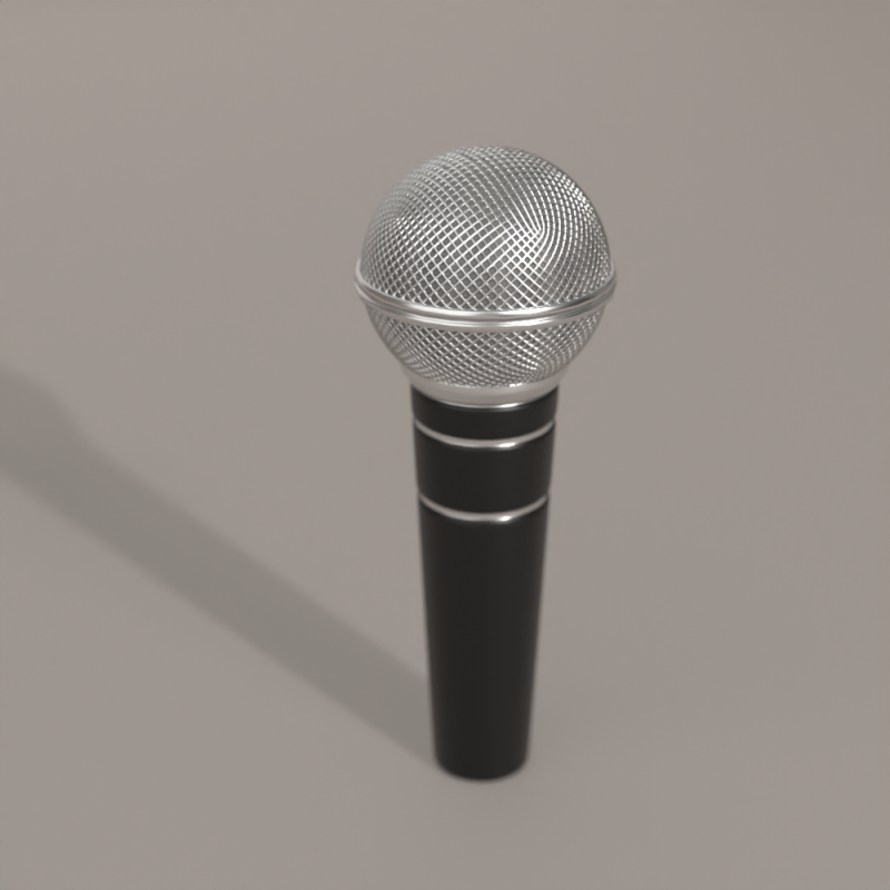Microphone Modello 3D .c4d .max .obj .3ds .fbx .stl .blend