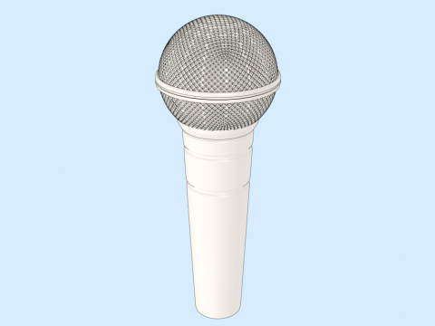 Microphone Modello 3D