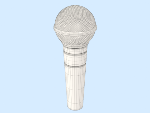 Microphone Modello 3D