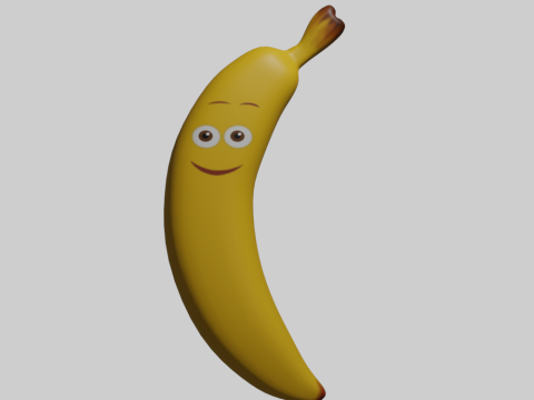 Hand Painted Banana Character 3D 模型