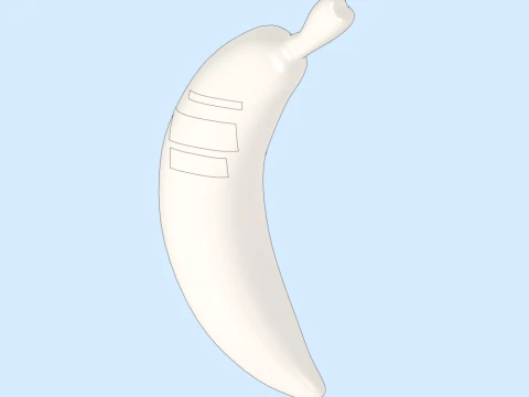 Hand Painted Banana Character 3D Model