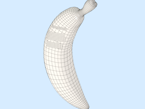 Hand Painted Banana Character 3D Model