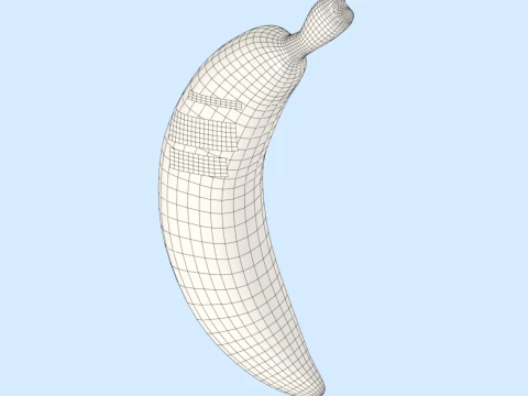 Hand Painted Banana Character 3D Model