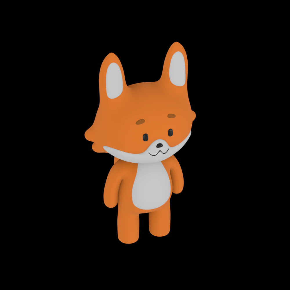 Fox 3D Model .c4d .max .obj .3ds .fbx .stl .blend 
