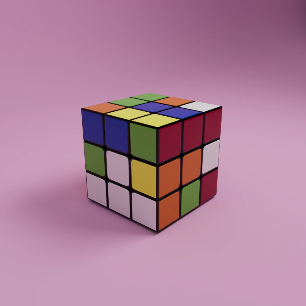 Rubiks Cube 3D Model .c4d .max .obj .3ds .fbx .stl .blend 