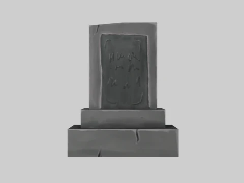 हाथ से चित्रित समाधि स्थल 3D मॉडल