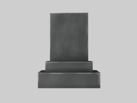 Hand Painted Gravestone 3D मॉडल