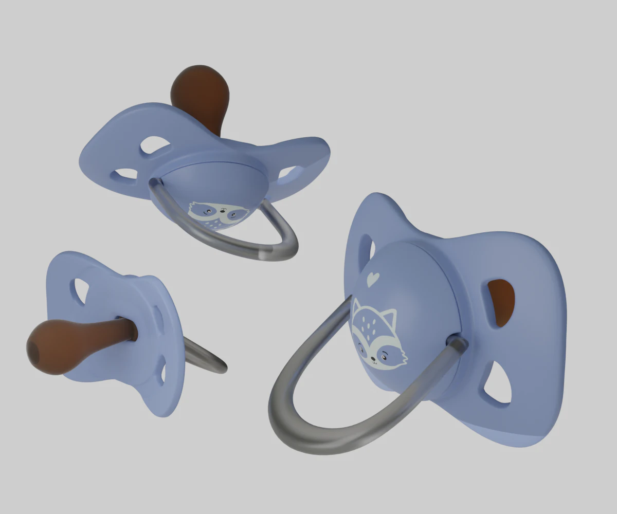 Baby Pacifier 3D Model .c4d .max .obj .3ds .fbx .stl .blend 