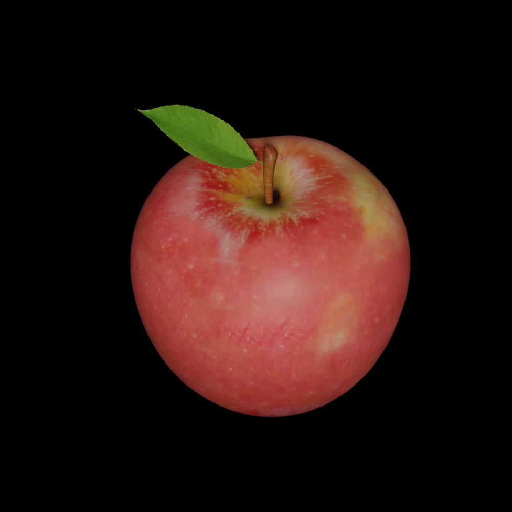 Apple 3D Model .c4d .max .obj .3ds .fbx .stl .blend 