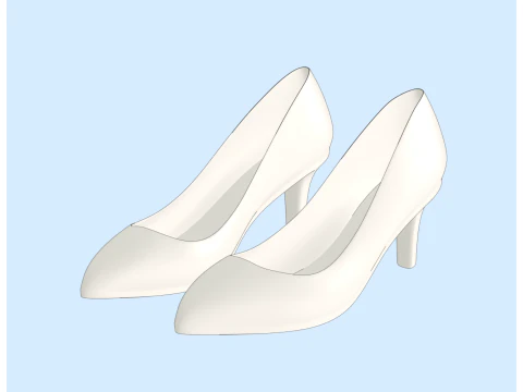 Heel Shoes 3D Model