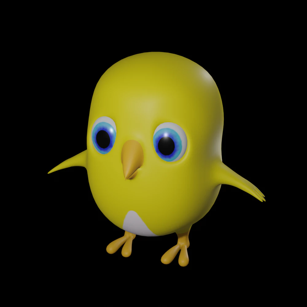 Chick 3D Model .c4d .max .obj .3ds .fbx .stl .blend 