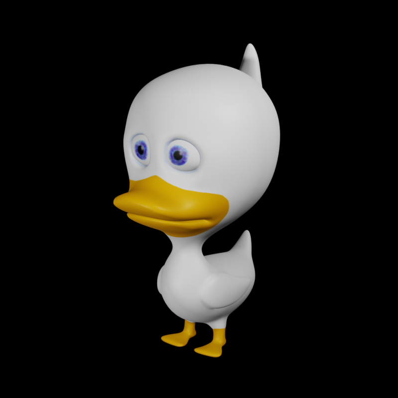 Duckling 3D Model .c4d .max .obj .3ds .fbx .stl .blend