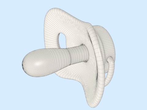 Baby Pacifier 3D Model