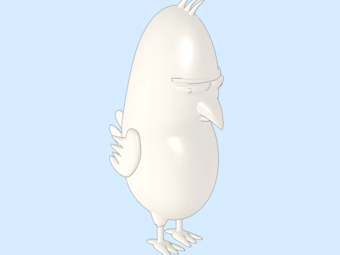 p&aacute;jaro ofendido Modelo 3D