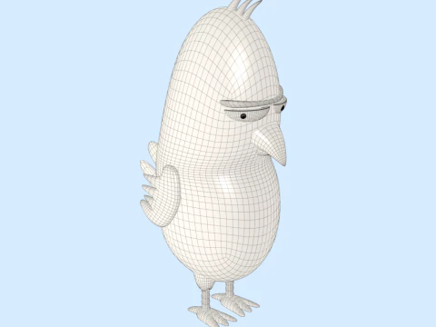 p&aacute;jaro ofendido Modelo 3D