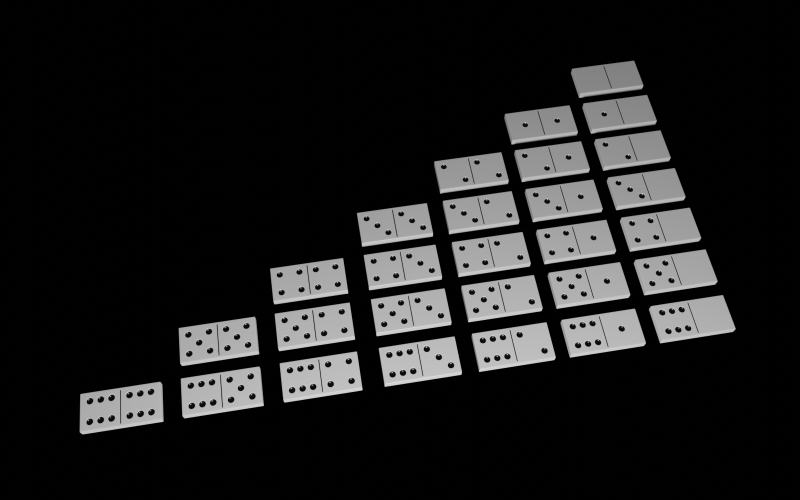 Domino Tiles 3D Model .c4d .max .obj .3ds .fbx .stl .blend