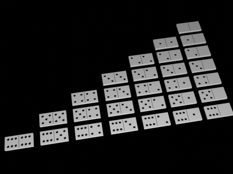 Domino Tiles 3D Model