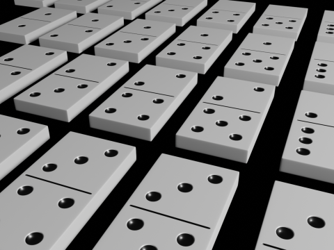 Domino Tiles 3D Model
