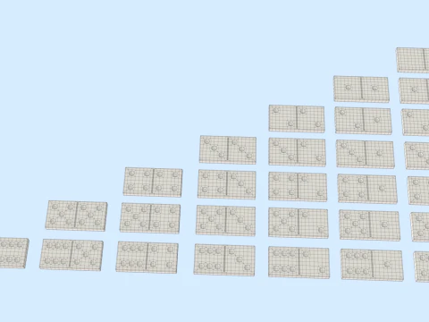 Domino Tiles 3D Model