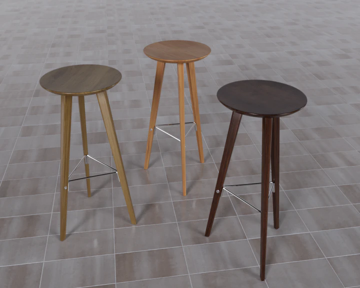 Stools 3D Model .c4d .max .obj .3ds .fbx .stl .blend 