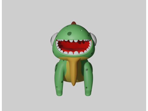 Hand Painted Iguana Modelo 3D