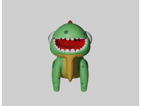 Hand Painted Iguana 3D Model