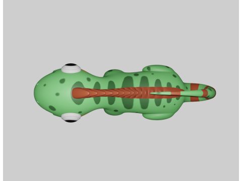 Hand Painted Iguana Modelo 3D