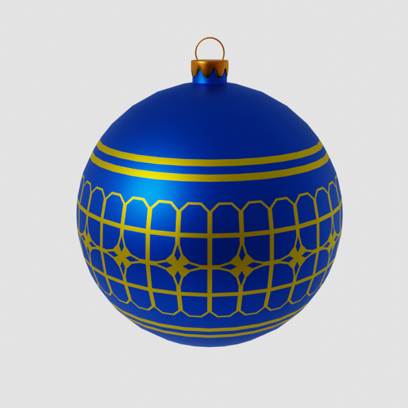 Christmas Ball 3D Model .c4d .max .obj .3ds .fbx .stl .blend