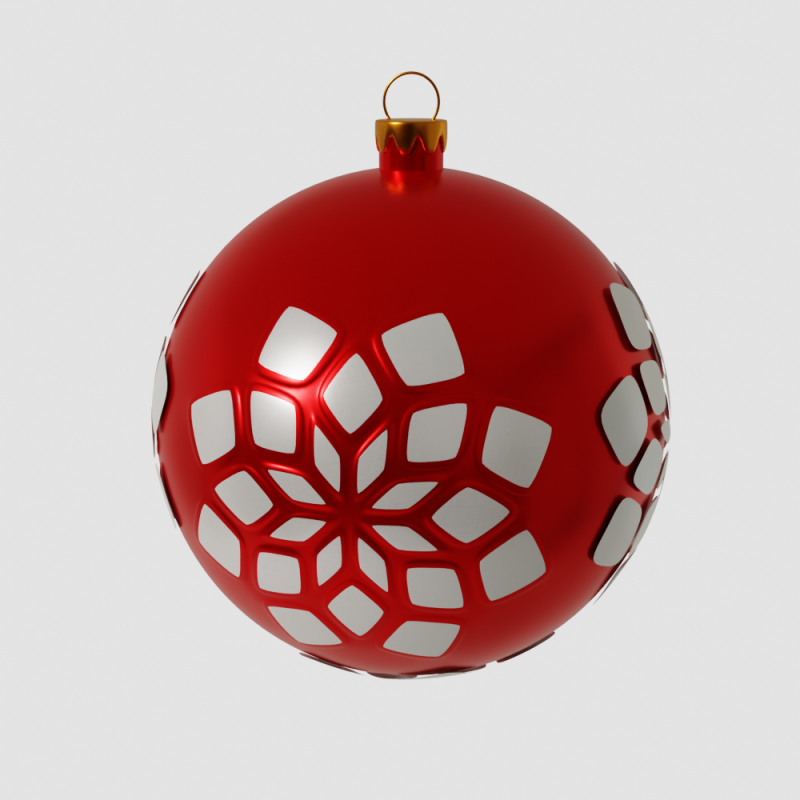 Christmas Ball 3D Model .c4d .max .obj .3ds .fbx .stl .blend
